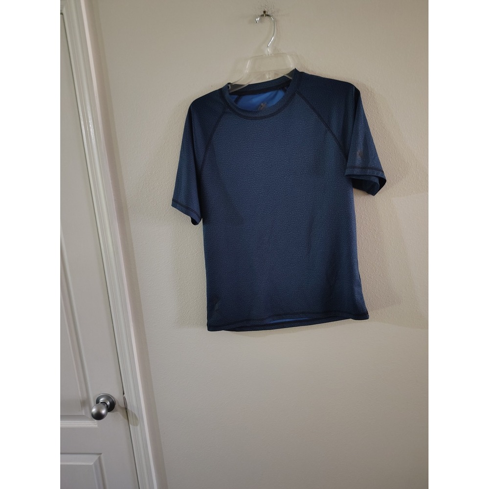 Zeroxposur Mens Blue Sun Protection Shirt Short Sleeve Performance Tee Small